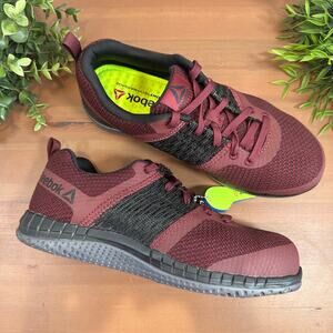 Reebok Women's Print Work ULTK Burgundy Composite Toe Safety Shoes Size 9W